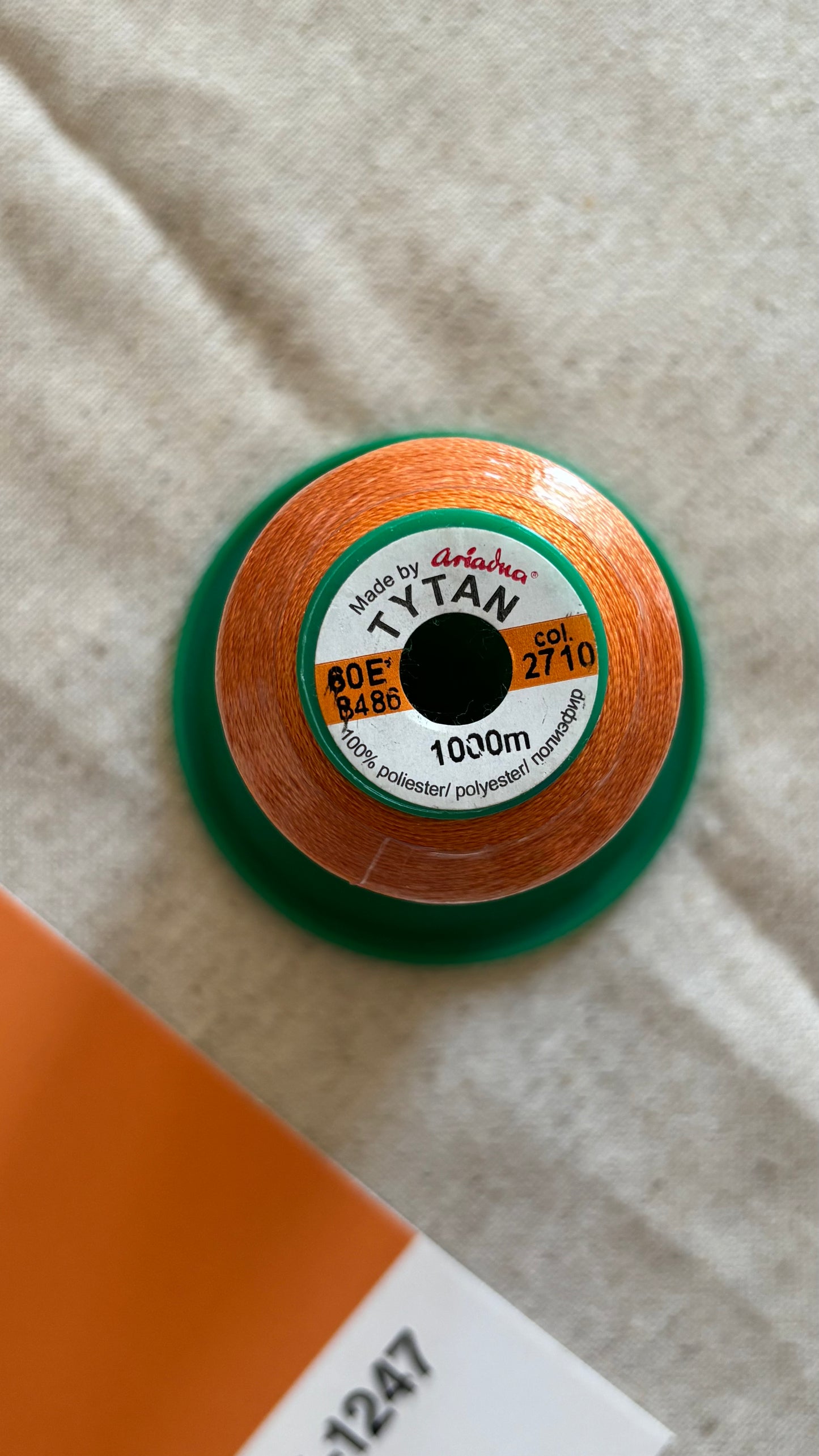 Tytan Narancssárga Bőrvarró Cérna
